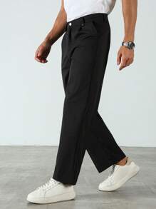 Manfinity Homme 男士纯色简约休闲正装裤