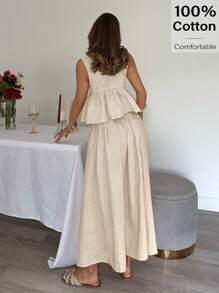 Siren Gaze 奢华A字型厚重褶皱抗皱半身裙