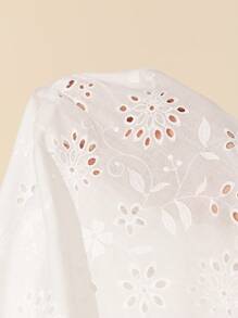 Almamuse 女士白色露肩花卉休闲长裙 - 白色 - 查看 6