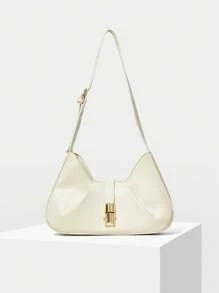 MOTF PREMIUM Geantă de umăr din piele poliuretanică, de fierărie