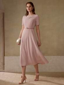 MOTF PREMIUM BELTED TWIST DRESS