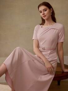 MOTF PREMIUM BELTED TWIST DRESS