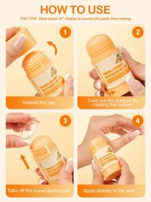 SlowSunday 姜黄维生素 C 保湿足部护理棒，足部护理，足浴，足部润肤膏，适用于干燥脱皮的足部、膝盖和身体肌肤，滋养柔嫩，改善干燥、皲裂的肌肤，韩妆风格，舒适冬日造型，适合冬季，Y2K 风格，情人节礼物，斋月礼物，斋月聚会及礼品，派对理想之选