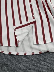 INAWLY Women's Casual Striped Long Sleeve Pocket Blouse, Spring/Fall Women Shirt - Brown - View 4