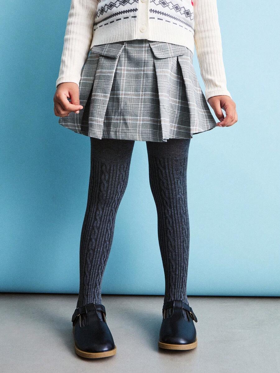 SHEIN Rutiga skolkort med fuskfickor för unga flickor - Multifärgad - Visa 1