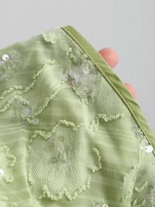SHEIN Unity Women's Green See-Through Mesh Beach Halter Top, Sexy Summer Vacation Fashion - Green - View 6