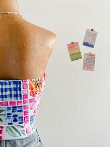 Soleia Plus Size Sun & Heart Print Summer Vacation Tube Top