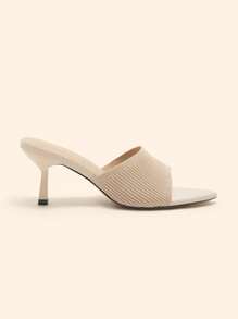 CUCCOO BASICS Pointed Toe Stiletto High Heel Sandals, Sexy & Fashionable Women's Dress Shoes, Elegant & Romantic For Dates, Parties, Gatherings - Apricot - View 7