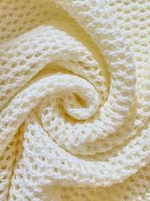 Skyraze 女士腰带镂空3D花卉鱼尾针织中长裙 - 米色 - 查看 6