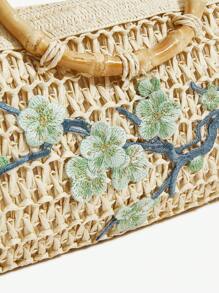 SHECARRY Women's Floral Pattern Boho Casual Tote Bag - Beige - View 7