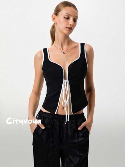 Fluxe Top ajustado informal de mujer tipo tank, de moda para el verano