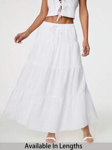 SHEIN Tall CURVE 大码纯色休闲长裙