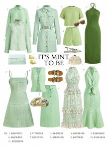 MOTF PREMIUM Vestido con volantes de estampado floral - Verde - Ver 7