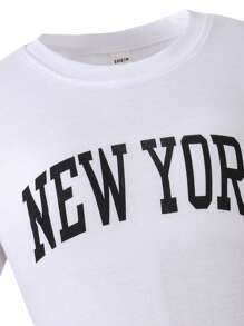 SHEIN Tween Fleece Hoodie Jacket & Tee & Flared Pants 3pcs Set, Location Graphic Print Fall Winter - Apricot - View 6