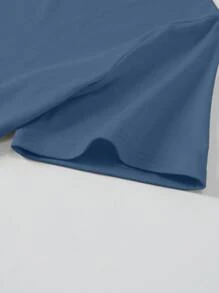 INAWLY maglietta con scollo a equipaggio ricamata con balena e slogan