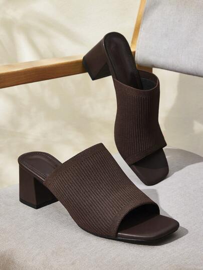 CUCCOO BASICS Casual Fashion Versatile Minimalist Elegant Chunky Heeled Sandals For Women For Christmas Spring Shoes