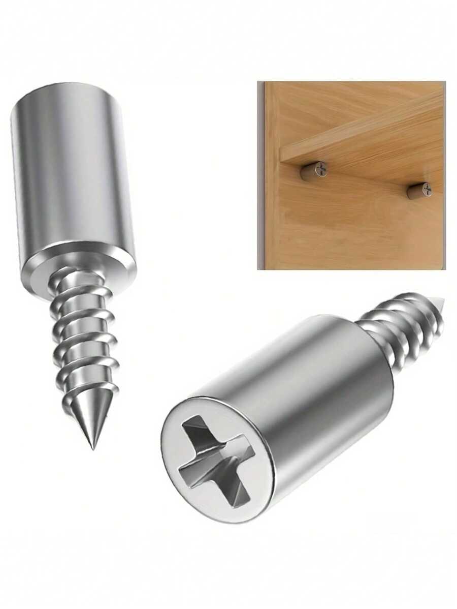 20pcs Shelf Support Pegs With Screw - Durable & Multi-Functional Shelf Bracket, Suitable For Cabinet, Bookcase, Closet And Furniture - Easy To Install, Fixed & Sturdy Support