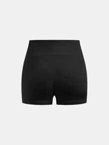 Girlism 4件套青少年女孩休闲春夏针织纯色高腰运动/瑜伽短裤、骑行短裤、休闲运动短裤 - 彩色 - 查看 10