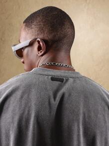 SUMWON Super Crop Raw Edge Tank Oversized Streetwear Festival Summer Urban Lightweight Relaxed Style Youth Culture Tank Top Plain - Dark Grey - View 5