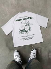 Chillumni Áo thun nam cổ tròn tay ngắn in khẩu hiệu mùa hè - trắng - Xem 4