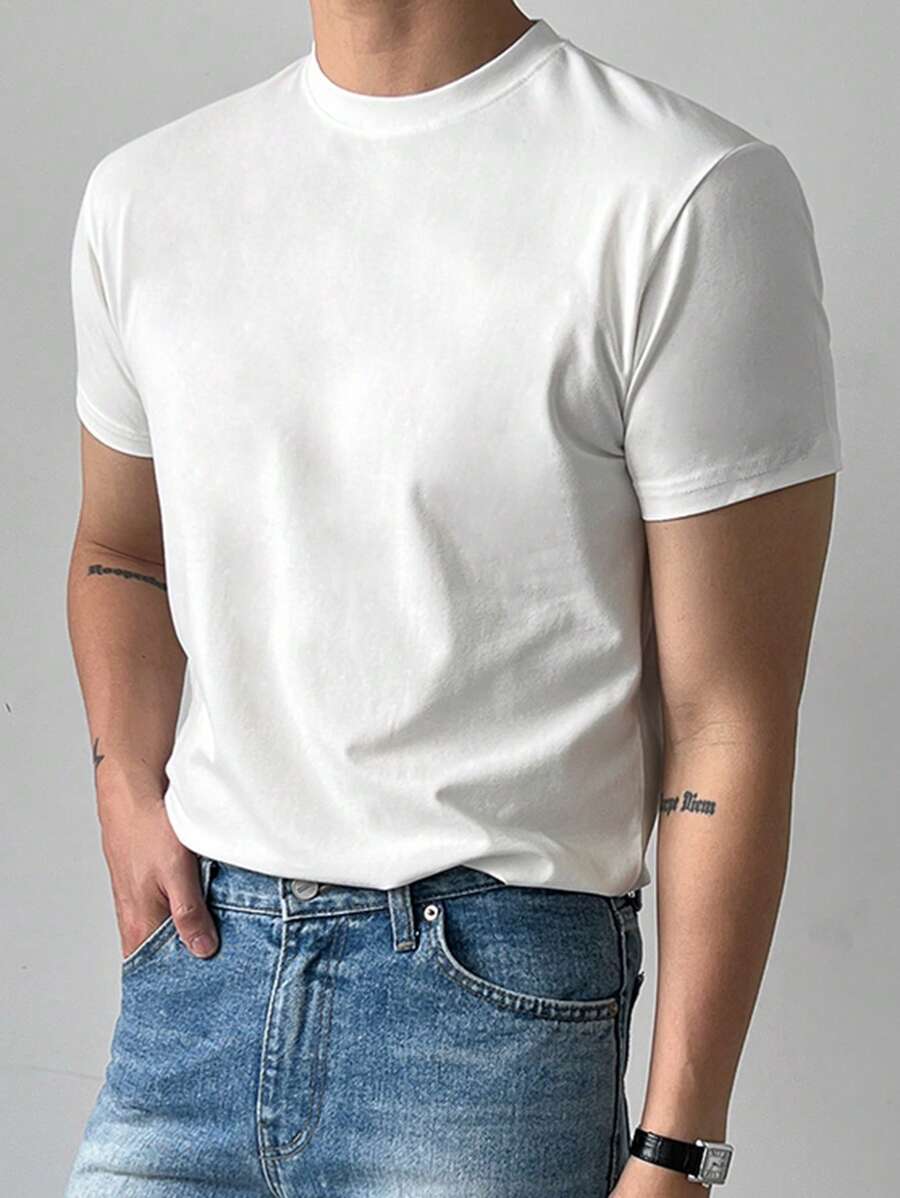 DAZY 男款夏季圓領短袖休閒T恤