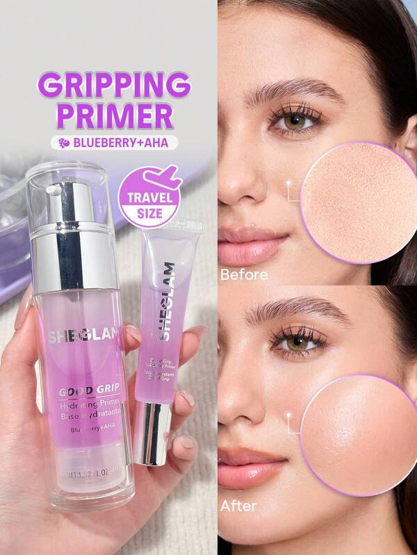SHEGLAM Good Grip Prebase hidratante-Blueberry+AHA-Travel Size Graduación Cumpleaños Vacaciones Verano Otoño Y2k Elegante Moda Mujeres Maquillaje Cosmético Fiesta Playa Viaje Camping Aire libre Escuela Campus Excursión Festivales Decoración Regalo Presente Rosa Chica Cosplay Mejor Color Encanto Vibra