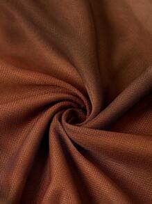 Ellevyn 夏季女式无袖褶皱花卉印花网眼针织连衣裙 - 咖啡 - 查看 7