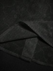 Chiquease Women's Summer Contrast Lace Short Sleeve Single-Breasted Shirt - Black - View 4