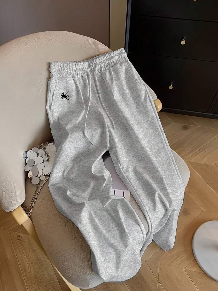 Airaco Women's Casual Drawstring Elastic Waist Straight Loose Wide Leg Pants, Suitable For Commuting And Sports Fall Cloth For Women