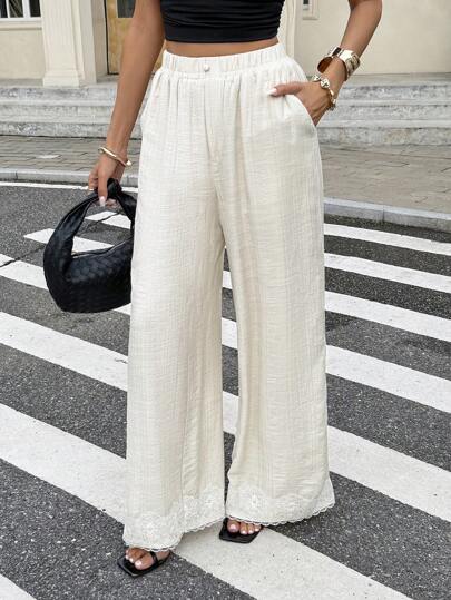 SHEIN Frenchy 女式纯色休闲宽松裤