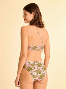 CAJUNI Traje de baño de una pieza con espalda descubierta y estampado, adecuado para la playa/resort - Multicolor - Ver 2