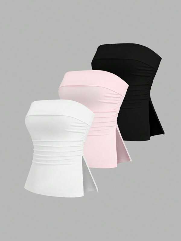Sweetra Top tubo versátil y casual para mujer