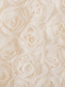 婴儿/幼儿女孩可爱刺绣网眼无袖夏装