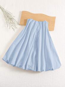 Cozy Pixies Robe décontracté polyvalente à col rond sans manches avec nœud papillon décoratif, pour jeunes filles