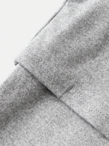 SHEIN Girlism Teen Girl Casual Minimalist Comfortable Square Neck Long Sleeve T-Shirt And Flare Pants Set Fall Winter - Grey - View 6