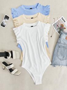 Zolique 女士纯色无袖圆领时尚紧身衣，适合夏季 - 彩色 - 查看 1