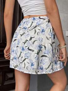 Chiquease Falda regular estampada de estilo francés elegante, de tejido, nueva para el verano, para mujeres - Multicolor - Ver 2