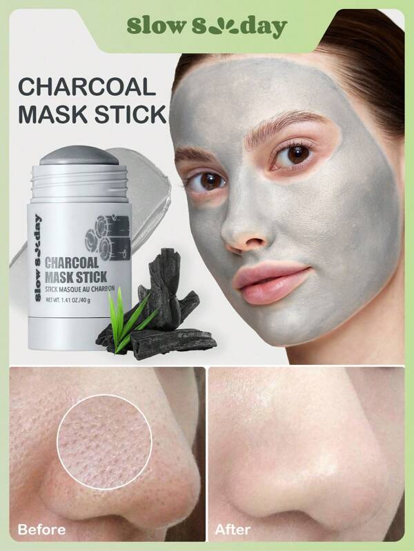 SlowSunday Charcoal Mask Stick, Skincare, Face Mask, Clay Mask Stick, Remove Blackheads,  Shrink Pores,  Improve Skin Tone