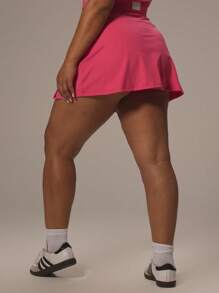 MUSERA Spódnica mini z wysokim stanem w dużym rozmiarze Aktywna siłownia Swobodna Sport Podstawy ćwiczeń Siłownia Fitness Jesień Zima Jesień