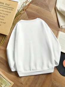 INAWLY Plus Size Christmas Style Casual Sweatshirt, Minimalist Fashion For Everyday Wear Pullover Fall Sweatshirt