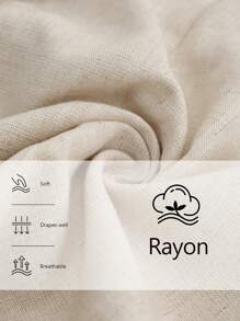 Aalyst 女式法式优雅奢华简约时尚休闲度假通勤舒适宽松亚麻隐形门襟 V 领无袖落肩收肩抽绳腰部金属 D 形环装饰衬衫，春夏 - 杏色 - 查看 4