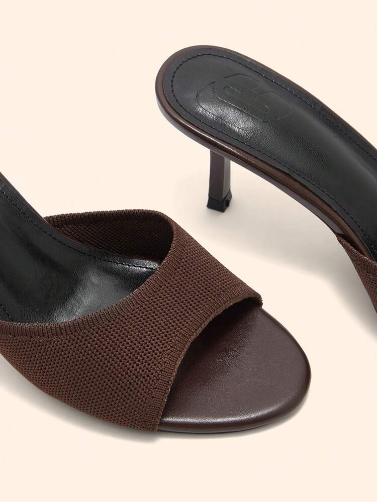 CUCCOO BASICS Casual Fashion Versatile Simple Solid Color Peep Toe Heeled Sandals For Women For Christmas Spring Shoes