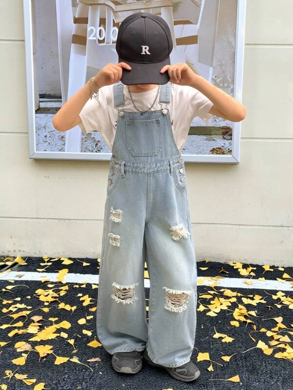 Tween Boy Fashion Casual Based Blue Denim Overalls For Kids Clothes Boys Costume Dailywear And Kids Summer And Spring Rave Outfits Festival And Beach Outfits Clothes