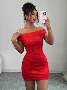 Chiquease Nuevo vestido mini con volantes y estampado floral sin tirantes para mujer, estilo sexy de vacaciones