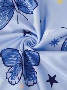 SHEIN 3pcs Young Casual Butterfly Print Camisole Short Pajama Set, Multi-Color Summer Pajama Set Women Pajama Shorts Set Butterfly Pajama Set Bow Pajama Set Summer Pj Sets - Multicolor - View 5