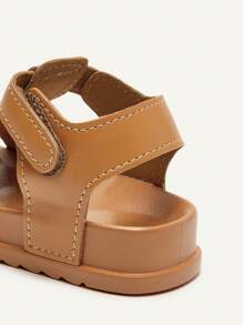 Cozy Pixies 1 双可爱夏季幼儿钩环棕色熊猫图案休闲舒适软底轻便平底凉鞋 - 棕色 - 查看 9