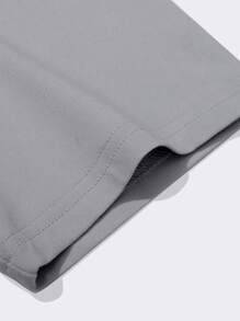 Manfinity Homme Men's Summer Casual Minimalist Mountain Print Short Sleeve T-Shirt