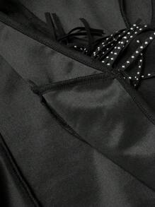 SHEIN MOD 女式波西米亚 70 年代流苏无袖夹克，秋季外套上衣，秋季女式夹克，西部夹克，牛仔夹克 - 黑色 - 查看 5