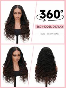 ALL READY WIG Wear & Go Wig 6x5 Lace Black To Chestnut Brown Ombre Loose Wave Glueless Wig With Bleached Knots Plucked Natural Hairline 180% Density Remy Hair With Baby Hair 24inch - SNatural/4 - View 3