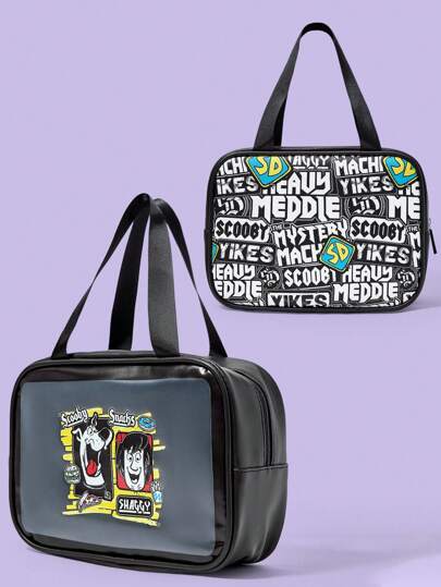 SCOOBY-DOO X SHEIN Cartoon Dog Printed Women Handbag, Storage Bag For Travel, Shopping, Daily Use